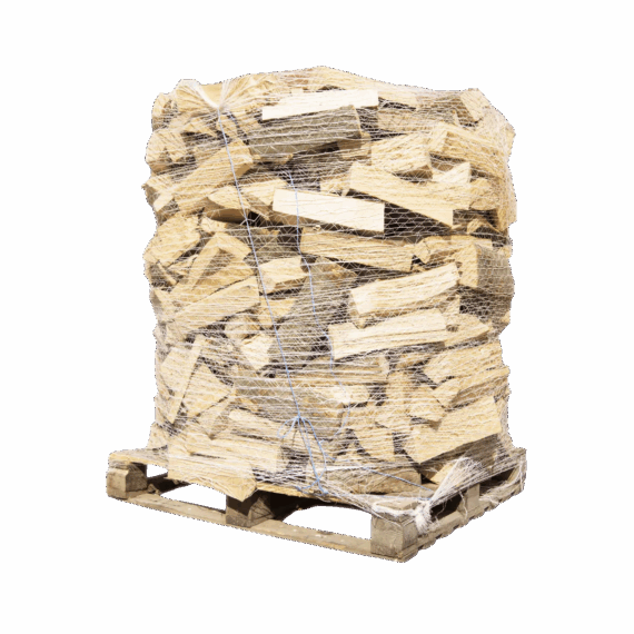 Buchen Brennholz Premium 33cm, rindenfrei auf Palette im Netz, ca. 1,6 srm / 1rm, 500 kg – Bild 2