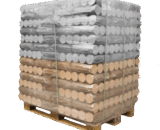 Pollmeier Buchenholzbriketts PEFC zertifiziert Palette 480 kg ( Halbe Palette )